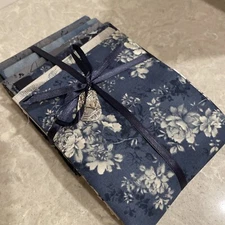 Cotton quilting fabric 8 Fat Quaters color coordinated Blues Variety Pack