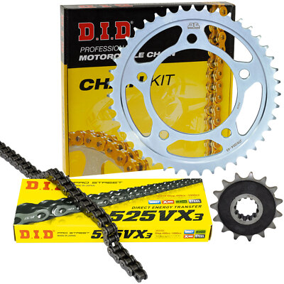 Kettensatz X-Ringkette DID 525VX3 für Honda CBF 600 N NA S SA PC38 CBF600 04-07
