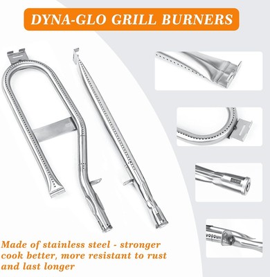 Grill-Heizplatten Set Für Dyna-Glo Grills – 5 Stück, Porzellanstahl, Für 3-, 4- Und 5-Brenner Modelle