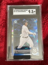 2022 Bowman Chrome Sapphire Jasson Dominguez NY Yankees Baseball Card SGC 9.5