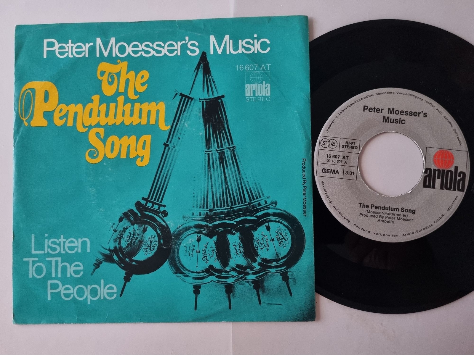 Peter Moesser's Music - The pendulum song 7'' Vinyl Germany