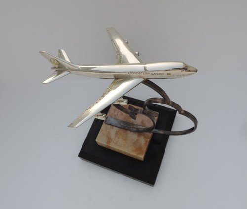 AEREO VINTAGE ARGENTO STERLING JAL JAPAN AIRLINES 747 BOEING JUMBO JET DI WAKO - Foto 2 di 24