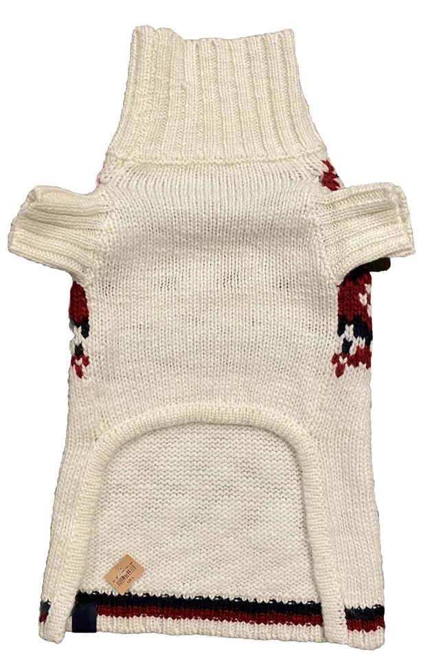 NWT AMERICAN EAGLE ABO Dog Pet Christmas Holiday Sweater L Large Red Navy - Image 3 of 4