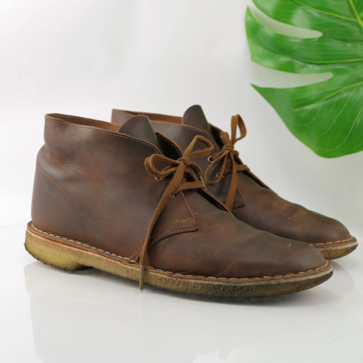 Perfekt anbefale marts Clarks Originals Men&#039;s Desert Boot Size 10.5 Beeswax Brown Leather  Lace-up Comfy | eBay