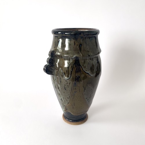 Large Enameled Sandstone Vase by Patrick Rollet, 90s - French Ceramics - Picture 17 of 24