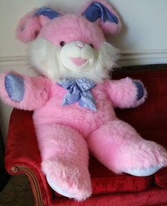 big pink stuffed bunny