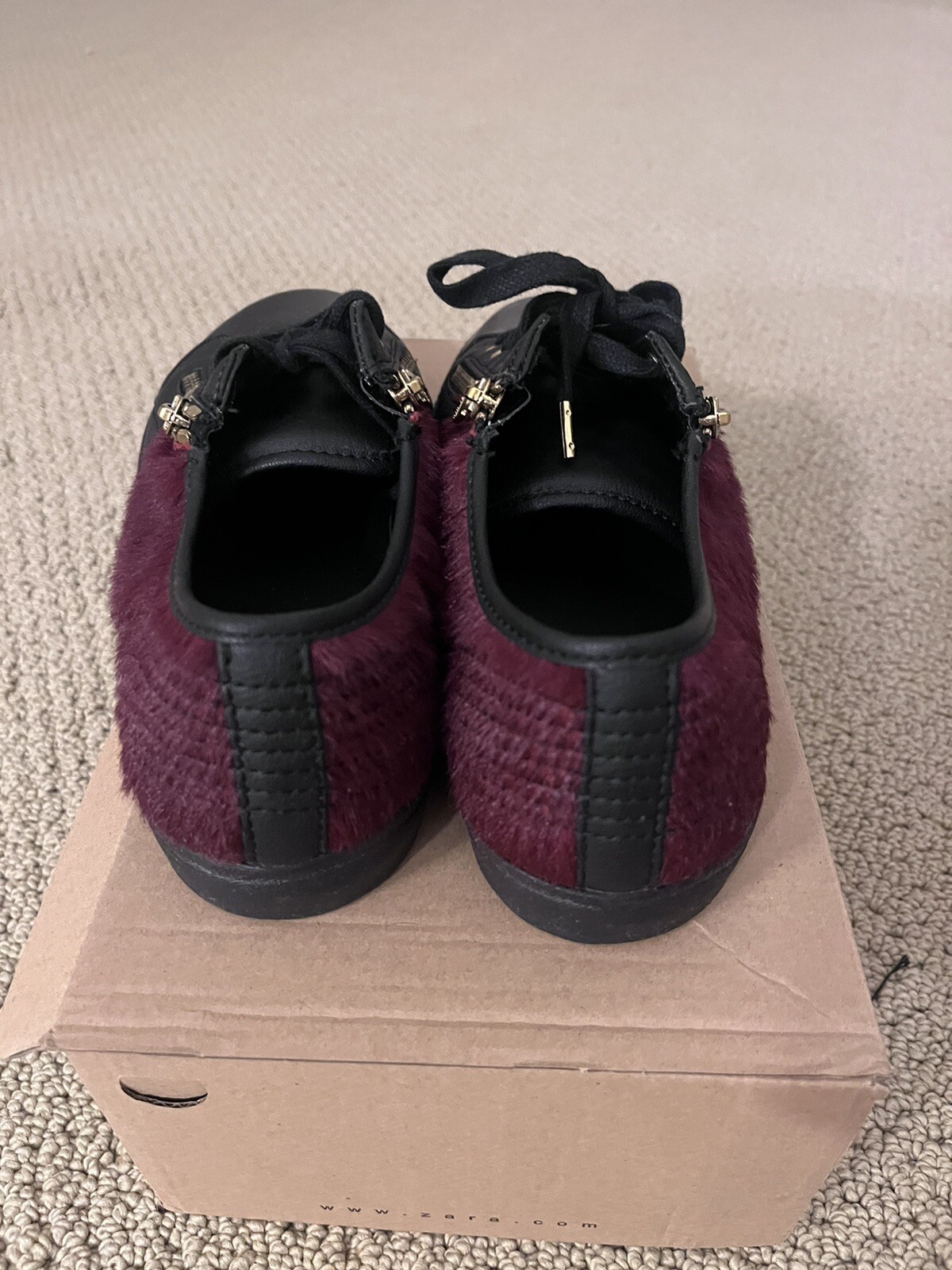 Scarpe sneakers Zara uomo nere taglia Eu 41 US 8 pony uniche nuove