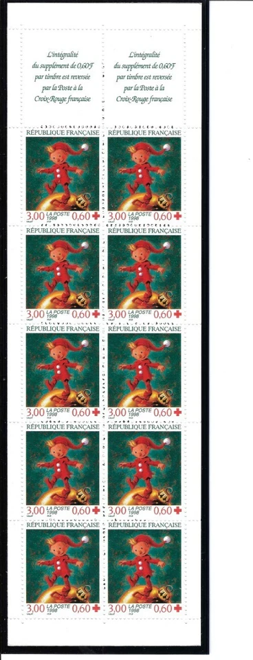 TIMBRES FRANCE 1998 CARNET CROIX ROUGE - NEUF (non plié) ** - Côte Y&T 17,00€ - Photo 1/1