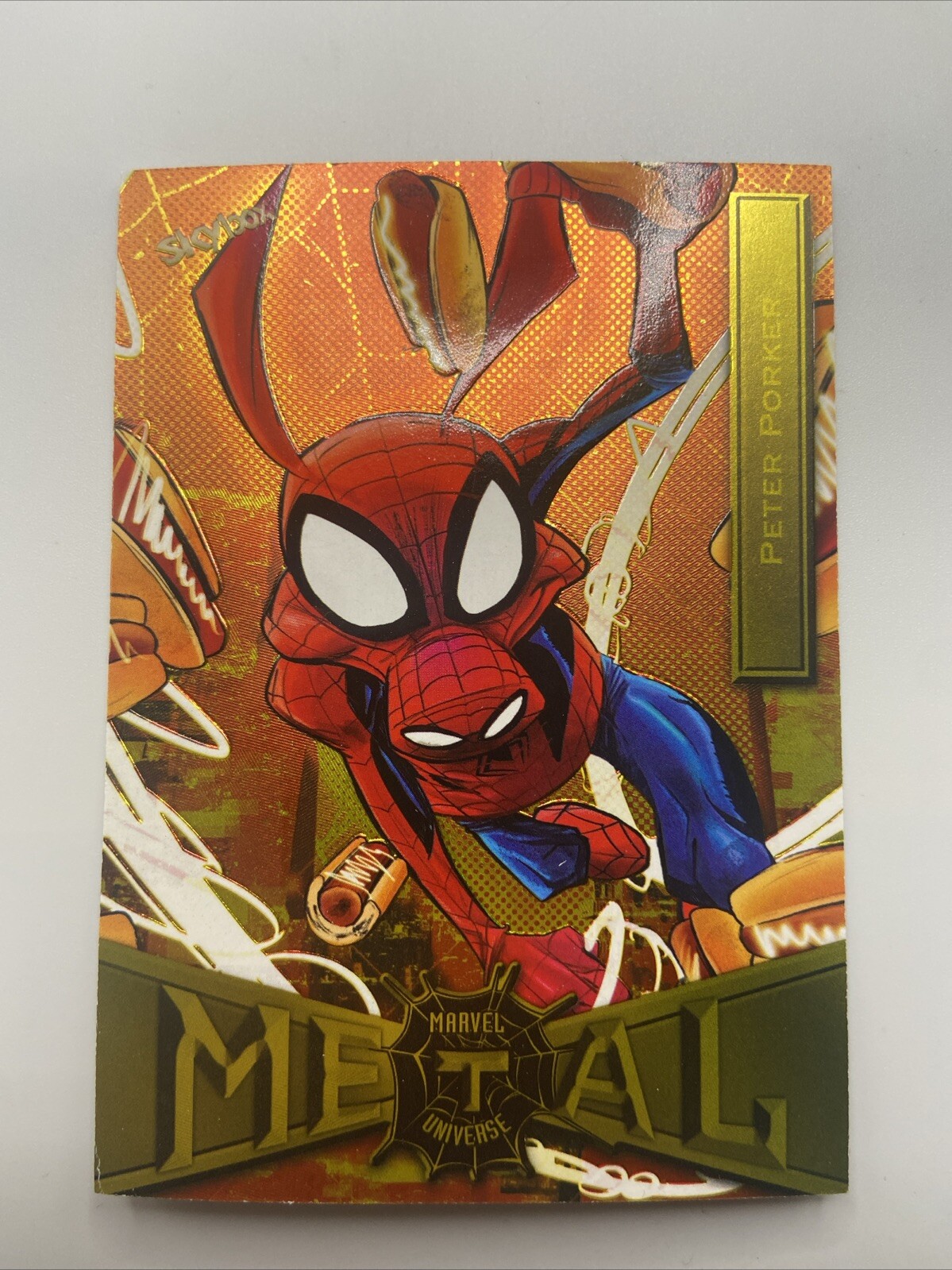 2021 Marvel Metal Universe Spider-Man Peter Porker #65 Light FX Gold