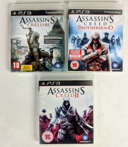 Assassin's Creed PS3 Game Bundle. II, III, Brotherhood. 3 Video Games - Picture 2 of 4