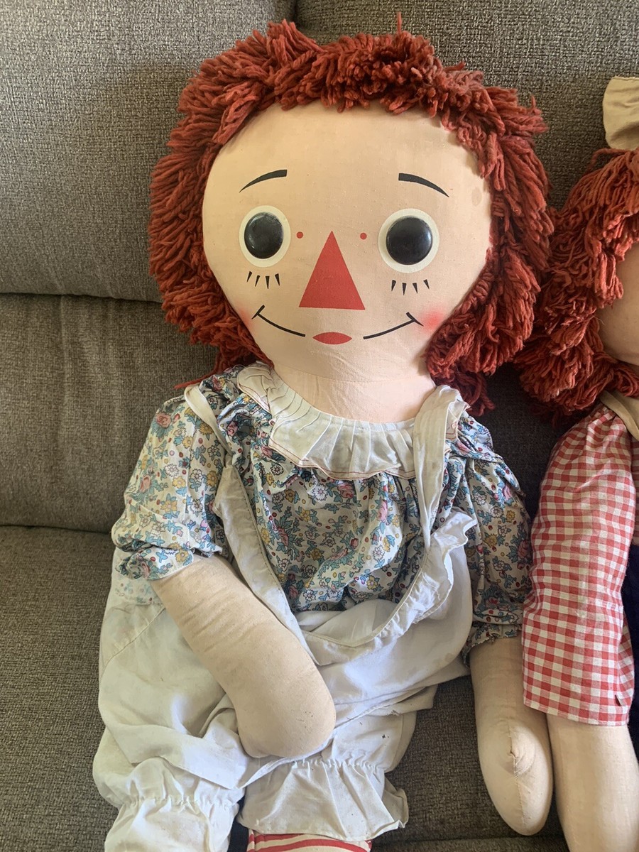 Vintage Knickerbocker Raggedy Ann And Andy 1960s 38 Inch Vintage Knickerbocker Raggedy Ann And Andy 1960s 38 Inch