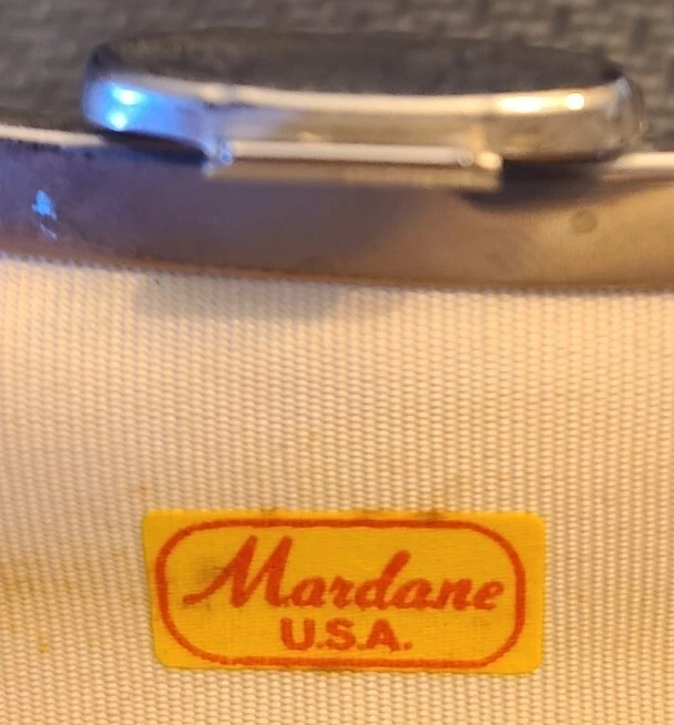Vintage 1960s Mardane USA Handbag Purse Silver Leather MCM Formal Pocketbook - Image 4 of 4