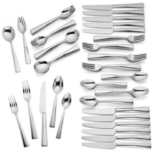 Lenox Archdale 84 Piece 18/10 Stainless Flatware Set Service For 12 New
