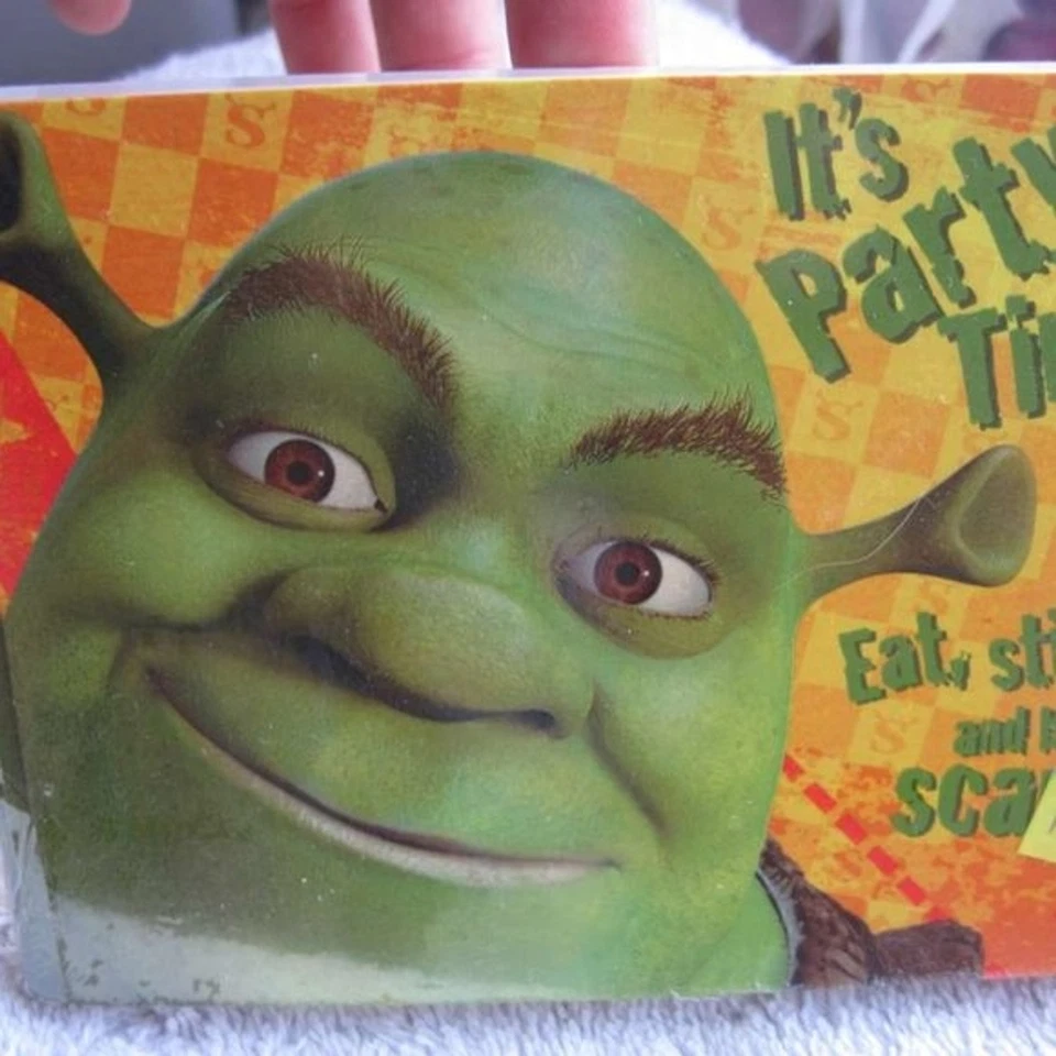 Shrek Hallmark Invitaciones ¡Es hora de fiesta! Cumpleaños Eat, Stink, & Be Scary 2004 Foto 2 de 4