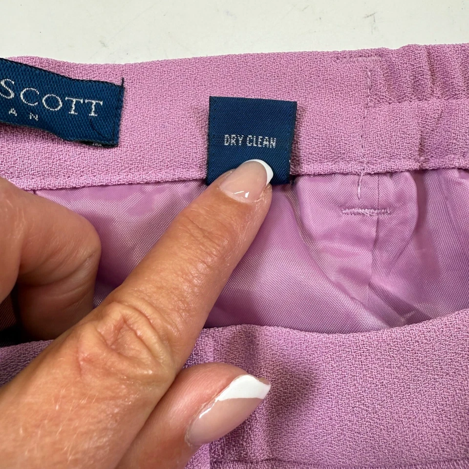 Pantalones de vestir KAREN SCOTT MUJER pierna recta lavanda púrpura talla 16W Foto 4 de 4