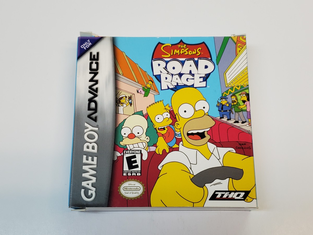 Simpsons Road Rage Nintendo Game Boy Advance Box & Manual