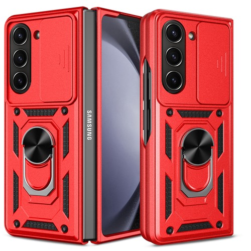 For Samsung Galaxy Z Fold 5 Hybrid Ring Case Slide Camera Cover/Screen Protector - Picture 37 of 59