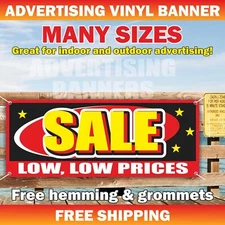 SALE Advertising Banner Vinyl Mesh Sign Clearance Retail Shop Discount low price