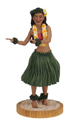 Royal Bobbles Hawaiian Hula Dancing Girl BobbleHips Collectible Bobblehead St...