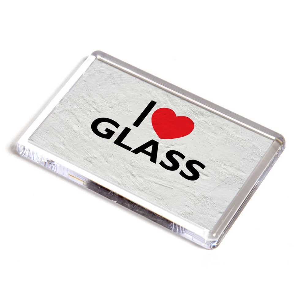 FRIDGE MAGNET - I Love Glass - Novelty Gift - Image 1 of 1