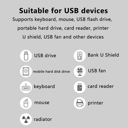Round Computer HUB Laptop USB3.0 Adapter Splitter Adapter Expander Station - Afbeelding 3 van 15