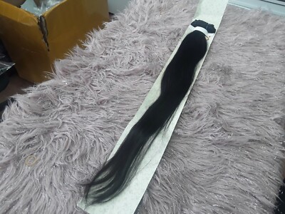 28 ZOLL RUSSISCHE CLIP IN REINEM MENSCHLICHEM HAAR 7 STÜCK NATÜRLICHE FARBE 1B # 120g GERADE