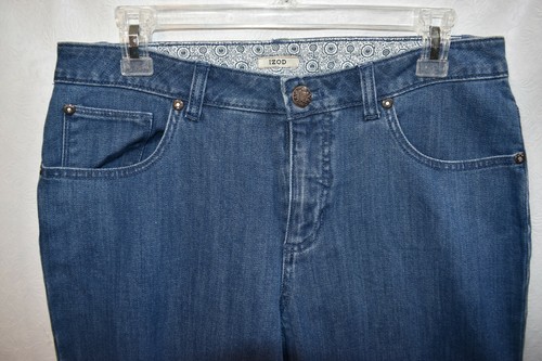 Pantalones de mezclilla para mujer Izod Capri talla 10 panel abdominal adelgazante - Imagen 2 de 5