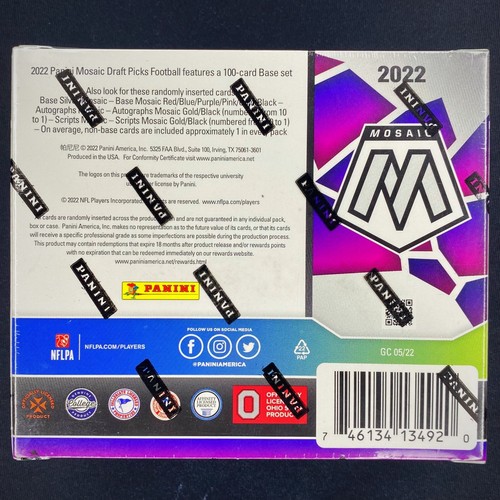 2022 MOSAIC DRAFT PICKS FOOTBALL HOBBY BOX NFL DP Sealed New Rare
