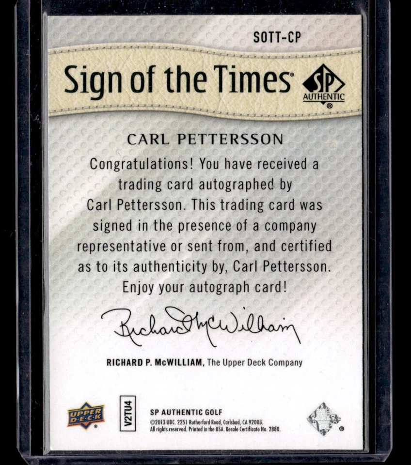 Auténtico SP 2013 #SOTT-CP Carl Pettersson Sign of the Times casi nuevo/m Foto 2 de 2