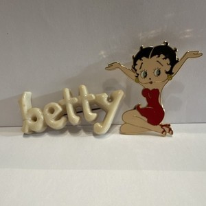 Betty Boop Metal Multicolor Lapel Pin Lot - Character Pin & "Betty" Name