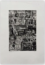 RARA ACQUAFORTE EMILIO VEDOVA (1919-2006) 50° PARTITO COMUNISTA TORINO 67/100