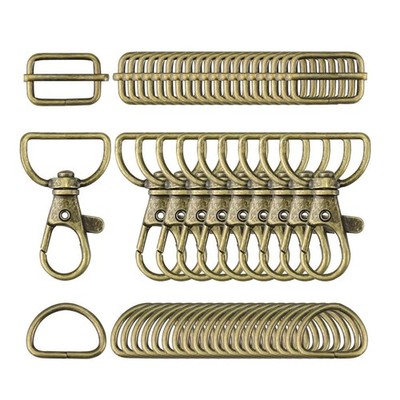 50 Stck. Schlüsselanhänger drehbar Haken Geschenke Keychain Großpackung Karabiner