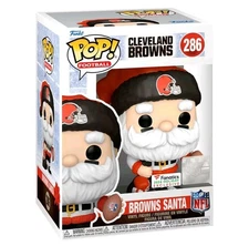 🔥 Cleveland Browns Santa Claus Fanatics Funko Pop!  #286 New In Box! 