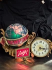 Vintage Schlitz Beer Globe Clock – Lights & Clock Works!!– Read