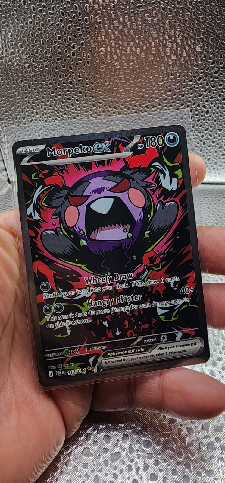 2026 Pokemon Morpeko EX Pitch Black 117/084 SIR Special Illustration Rare!