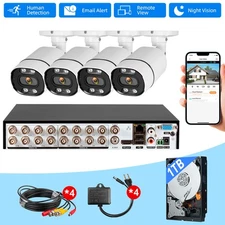 16 Channel 16CH Security Camera System DVR Recorder Surveillance 5MP Cameras