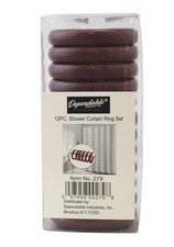 12 PCS Plastic Basic Locking Round Hook Easy Gliding Shower Curtain Rings