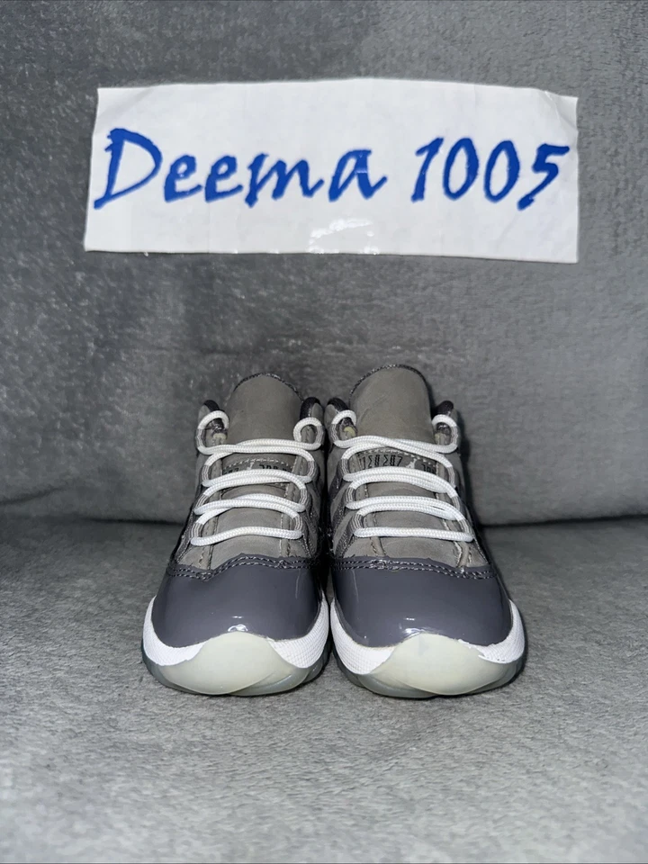 Toddler Air Jordan 11 Retro Athletic Shoes ‘Cool Grey’ 378040 005 - Size 6C - Image 4 of 4