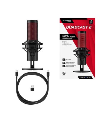  NEW  HyperX QuadCast 2 - USB Microphone for Gaming, Streaming and Podcasting