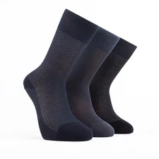 Men’s Bamboo Lightweight Dress & Trouser Socks 12-Pack - 493-498