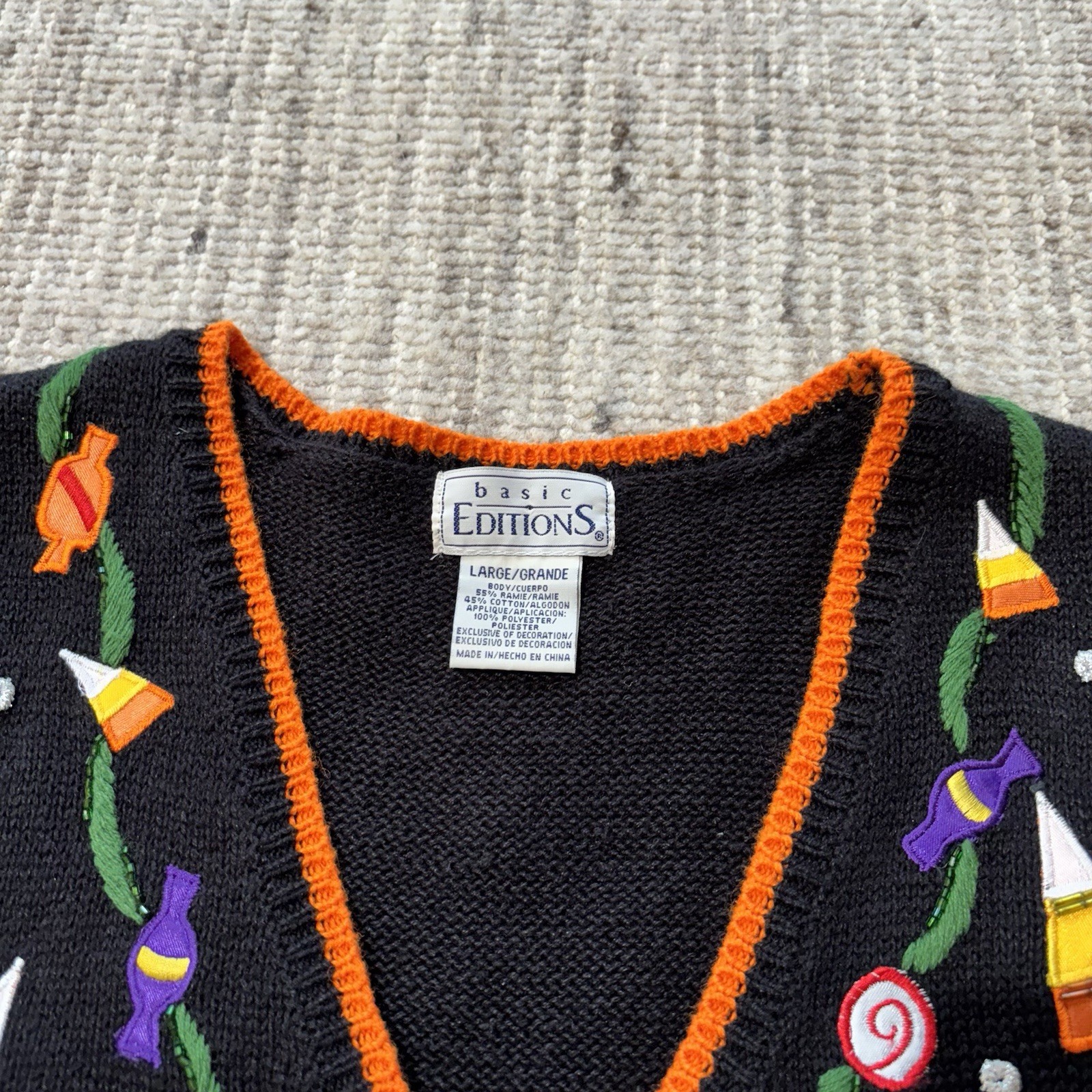 Vintage Basic Editions Halloween Bear Fall Ugly S… - image 6