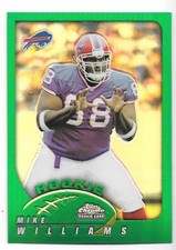 MIKE WILLIAMS ROOKIE REFRACTOR 2002 TOPPS CHROME 168 BUFFALO BILLS TEX LONGHORNS