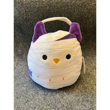 Squishmallows Holly the Owl Mummy Halloween Treat Pail Plush Bucket NEW w/TAG