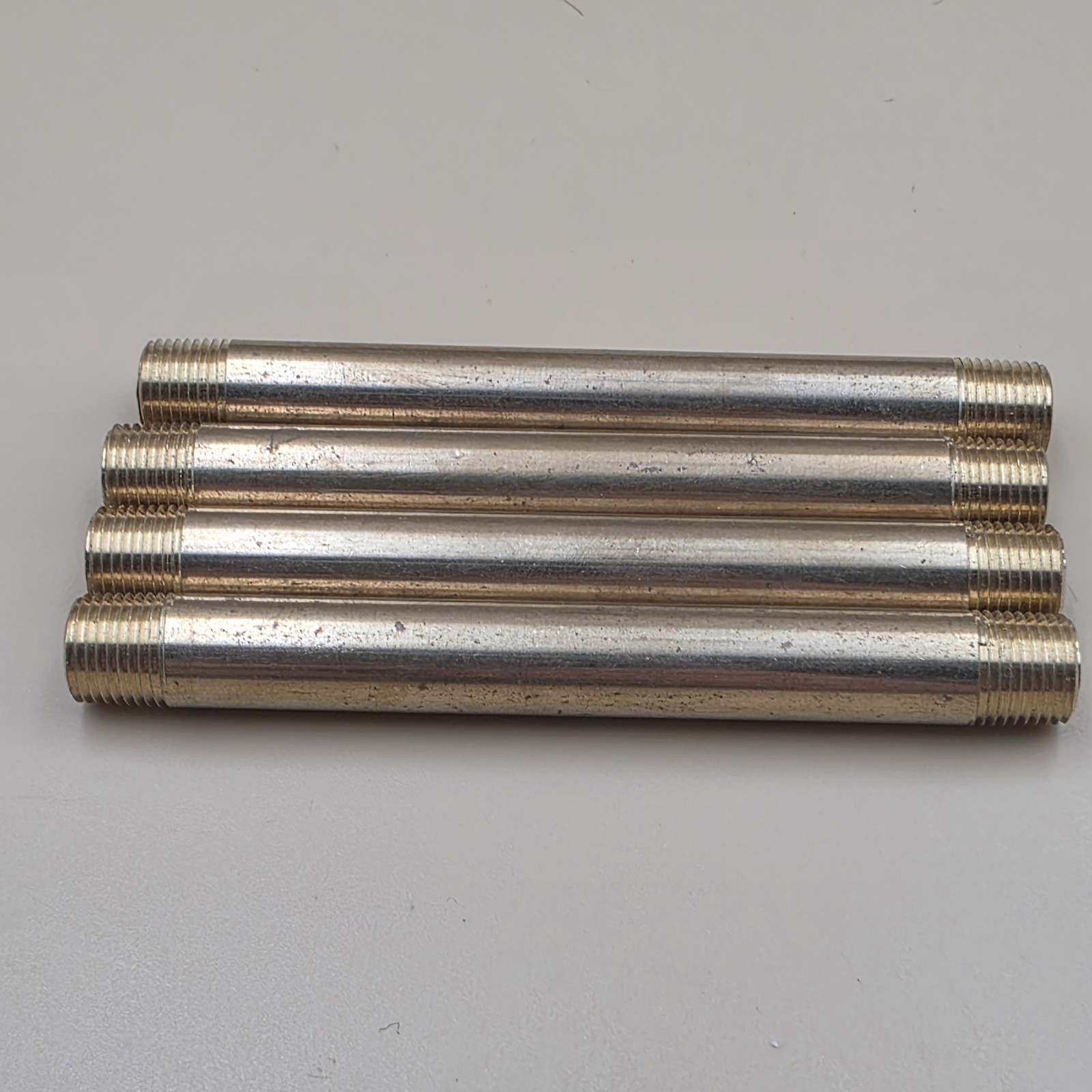 1/8"×3-1/2" NPT Brass Pipe Nipples - 4 Pieces