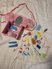 Vintage 1988 Mattel Barbie Doll Secret Vanity Pink Folding Purse, Accessories