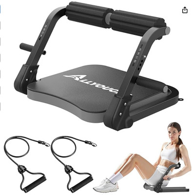 Ab Machine,Sit up Exercise Equipment& Core Machine, Workout Equipment,Adjustable