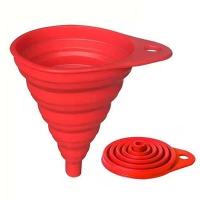 1 Stück Rot Silikon Faltbar Trichter Küche für Wasserflasche Flüssigkeitstransfer