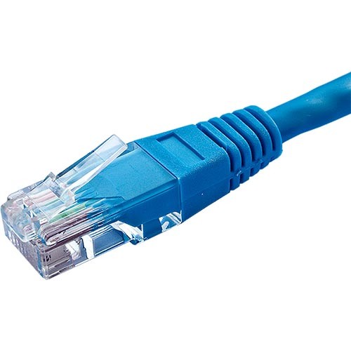 Cablenet 1.5m Cat5e RJ45 Blue U/UTP PVC 26AWG Flush Moulded Boot Patch Lead