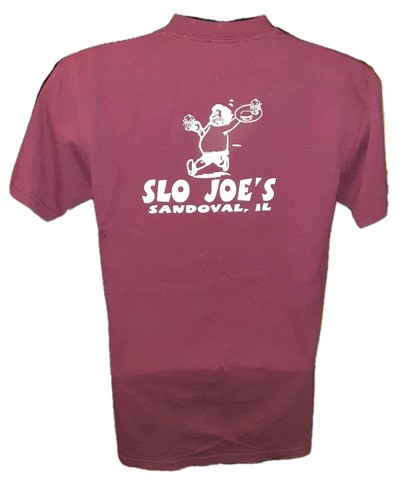 Vintage Slo Joes Sandoval, IL Tshirt Medium Maroon Bar & Nightclub Dance Club - Picture 4 of 7