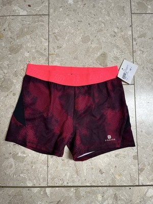 Domyos Decathlon Shorts Sporthose Gr. XS 34 36 Rot Burgunder Muster Neu Etikett